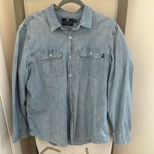 Vineyard Vines Men’s Dock Shirt Size XL thin denim